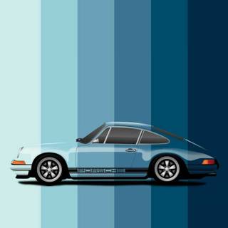 Blue Porsche iPhone wallpaper