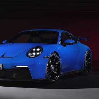 Blue Porsche iPhone wallpaper