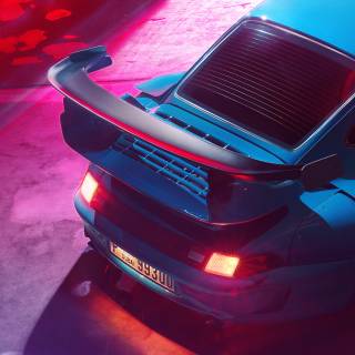 Blue Porsche iPhone wallpaper