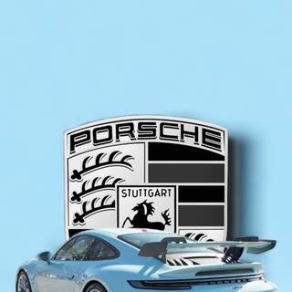 Blue Porsche iPhone wallpaper