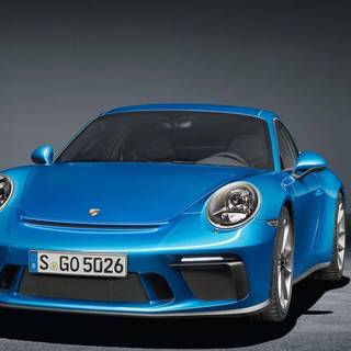 Blue Porsche iPhone wallpaper