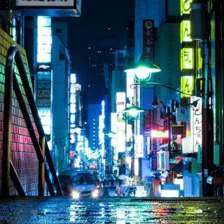 Japan night iPhone wallpaper