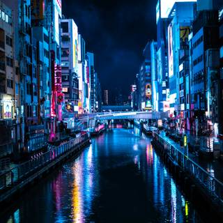 Japan night iPhone wallpaper