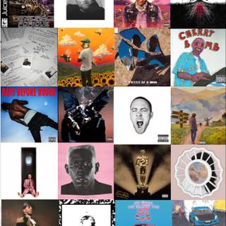 Album covers collage wallpaper