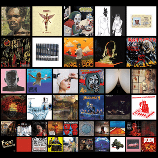 Album covers collage wallpaper