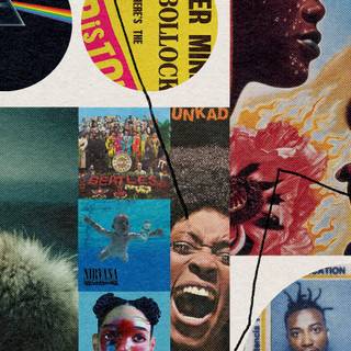 Album covers collage wallpaper
