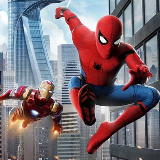 Spider-Man vs Iron Man wallpaper