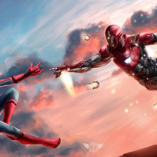 Spider-Man vs Iron Man wallpaper