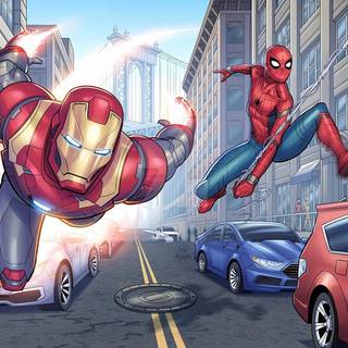 Spider-Man vs Iron Man wallpaper