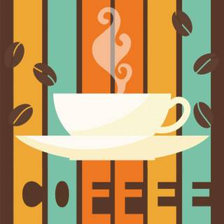 Vintage cafe wallpaper