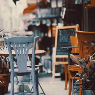 Vintage cafe wallpaper