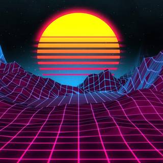 Digital sunrise wallpaper