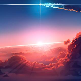 Digital sunrise wallpaper