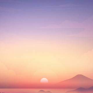Digital sunrise wallpaper