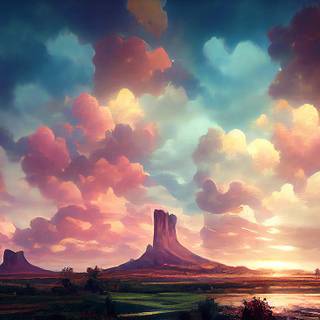 Digital sunrise wallpaper