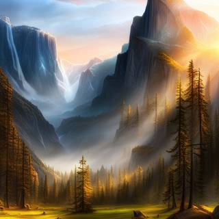 Digital sunrise wallpaper