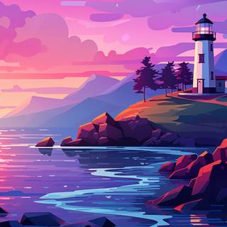 Digital sunrise wallpaper