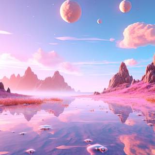 Digital sunrise wallpaper