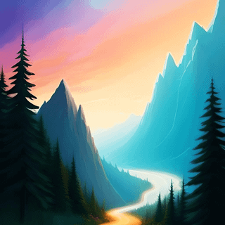 Digital sunrise wallpaper