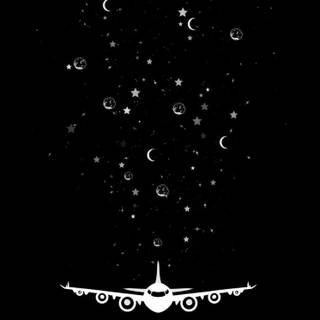 Black airplane wallpaper