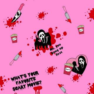 Scream pink wallpaper