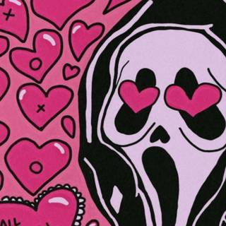 Scream pink wallpaper