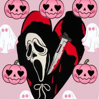 Scream pink wallpaper