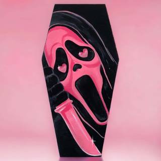 Scream pink wallpaper