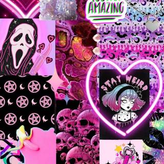 Scream pink wallpaper