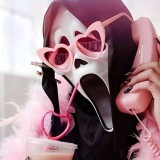 Scream pink wallpaper