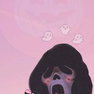 Scream pink wallpaper