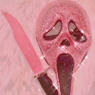 Scream pink wallpaper