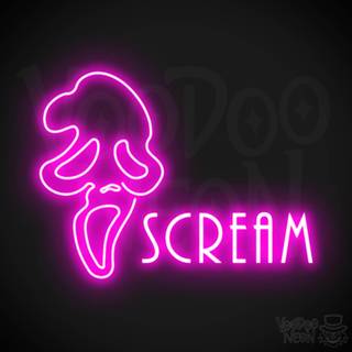 Scream pink wallpaper