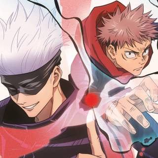 Itadori and Gojo wallpaper