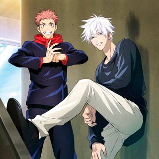 Itadori and Gojo wallpaper