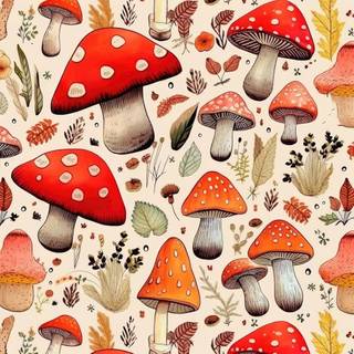 Mushroom cartoon wallpaper