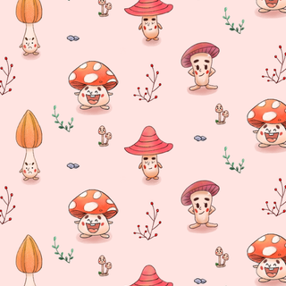 Mushroom cartoon wallpaper