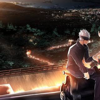 Itadori and Gojo wallpaper