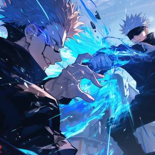 Itadori and Gojo wallpaper