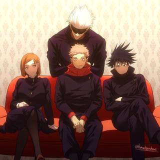 Itadori and Gojo wallpaper