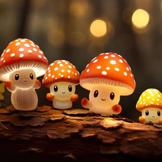 Mushroom cartoon wallpaper