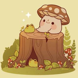 Mushroom cartoon wallpaper