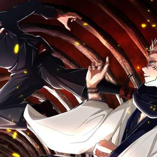 Itadori and Gojo wallpaper