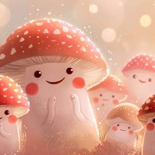 Mushroom cartoon wallpaper
