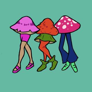 Mushroom cartoon wallpaper