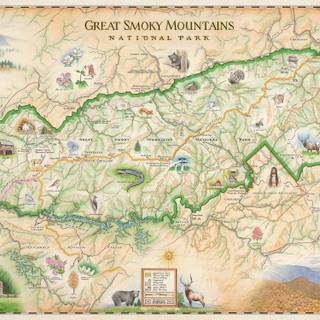 Map of Great Smoky Mountains wallpaper