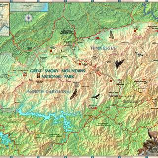 Map of Great Smoky Mountains wallpaper