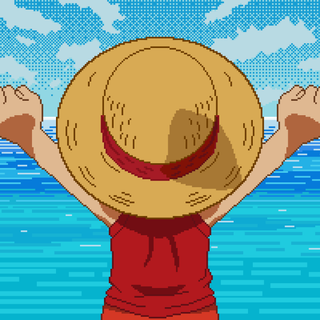 Pixel art anime wallpaper