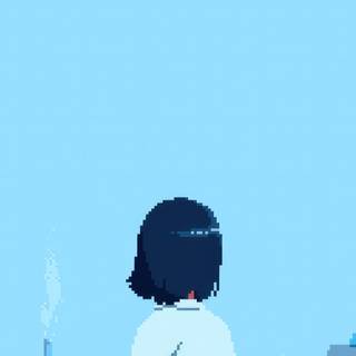 Pixel art anime wallpaper