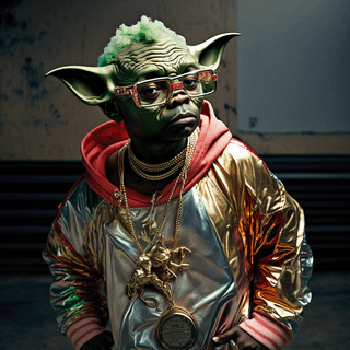 Baby Yoda drip wallpaper
